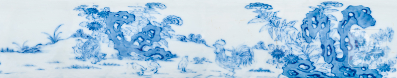 清雍正 青花官上加官图罐 - 图3